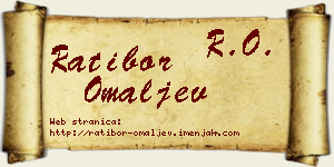 Ratibor Omaljev vizit kartica